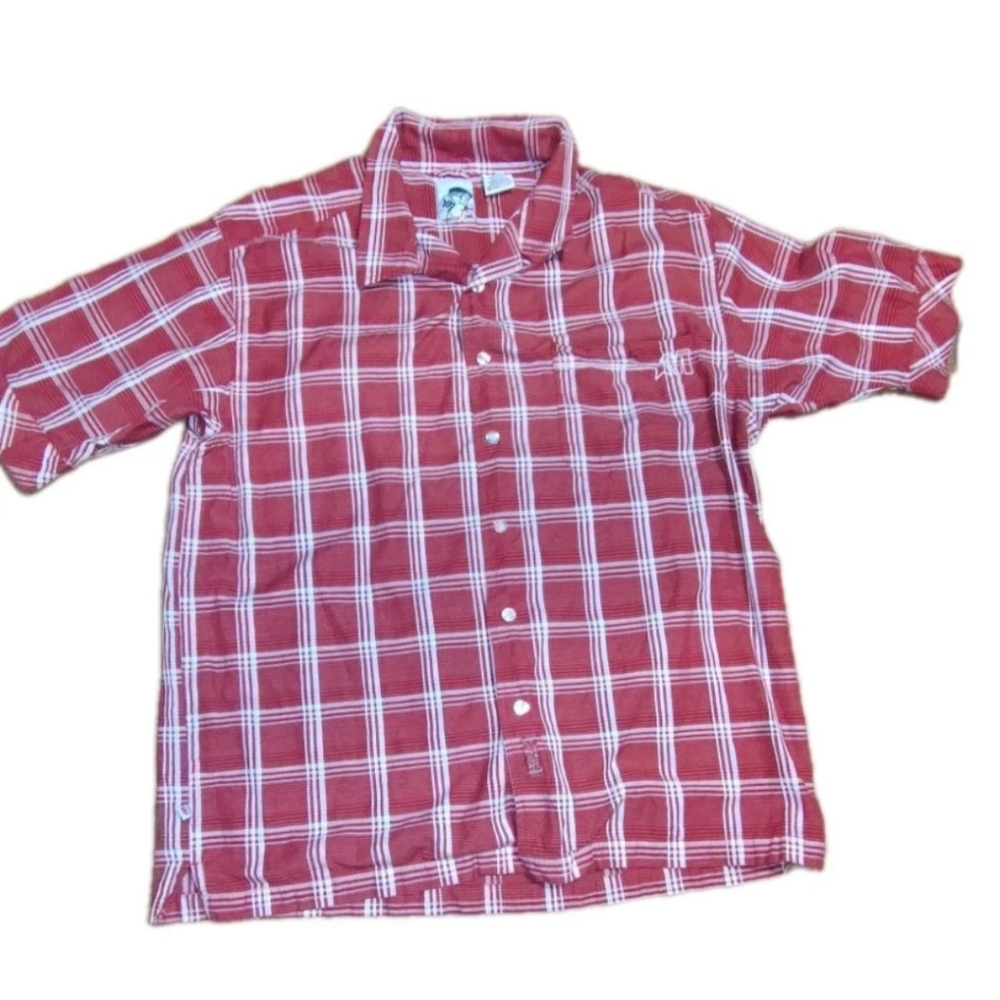 Mecca Shirt Mens L Button Up Dress Vintage Streetwear 90s Y2K Rap Burgundy